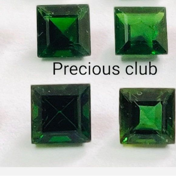 ( 0440) Elegant 925 Stirling Silver and Green Tourmaline Stone Ring size 9 - Picture 4 of 4